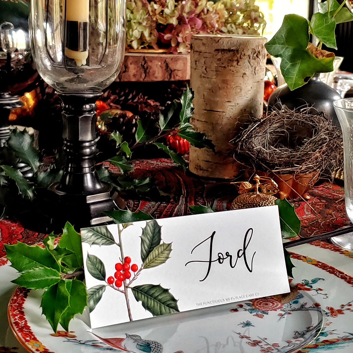 Holly - Place Cards - Laydown