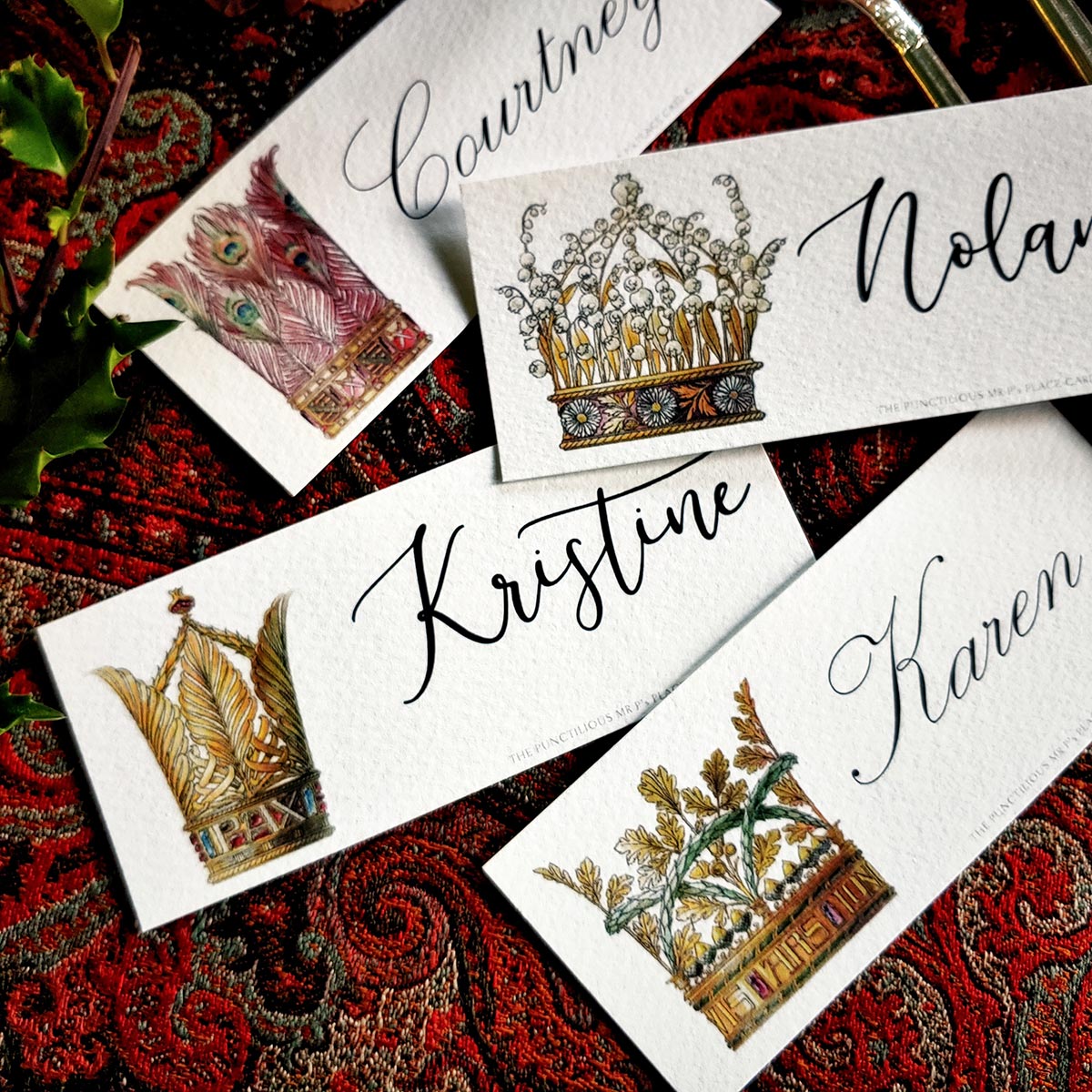 Coronet Nouveau - Place Cards- Laydown