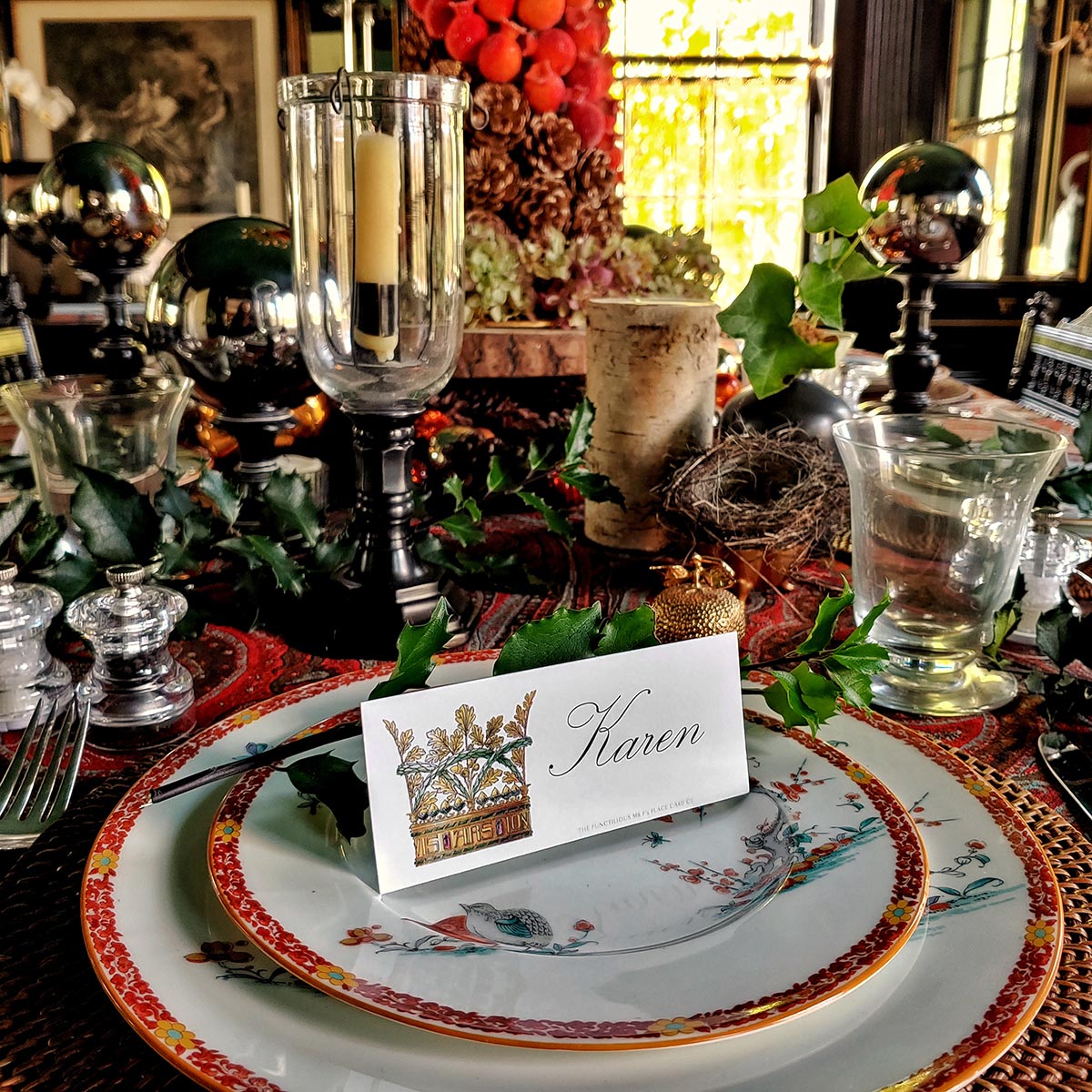 Coronet Nouveau - Place Cards- Laydown