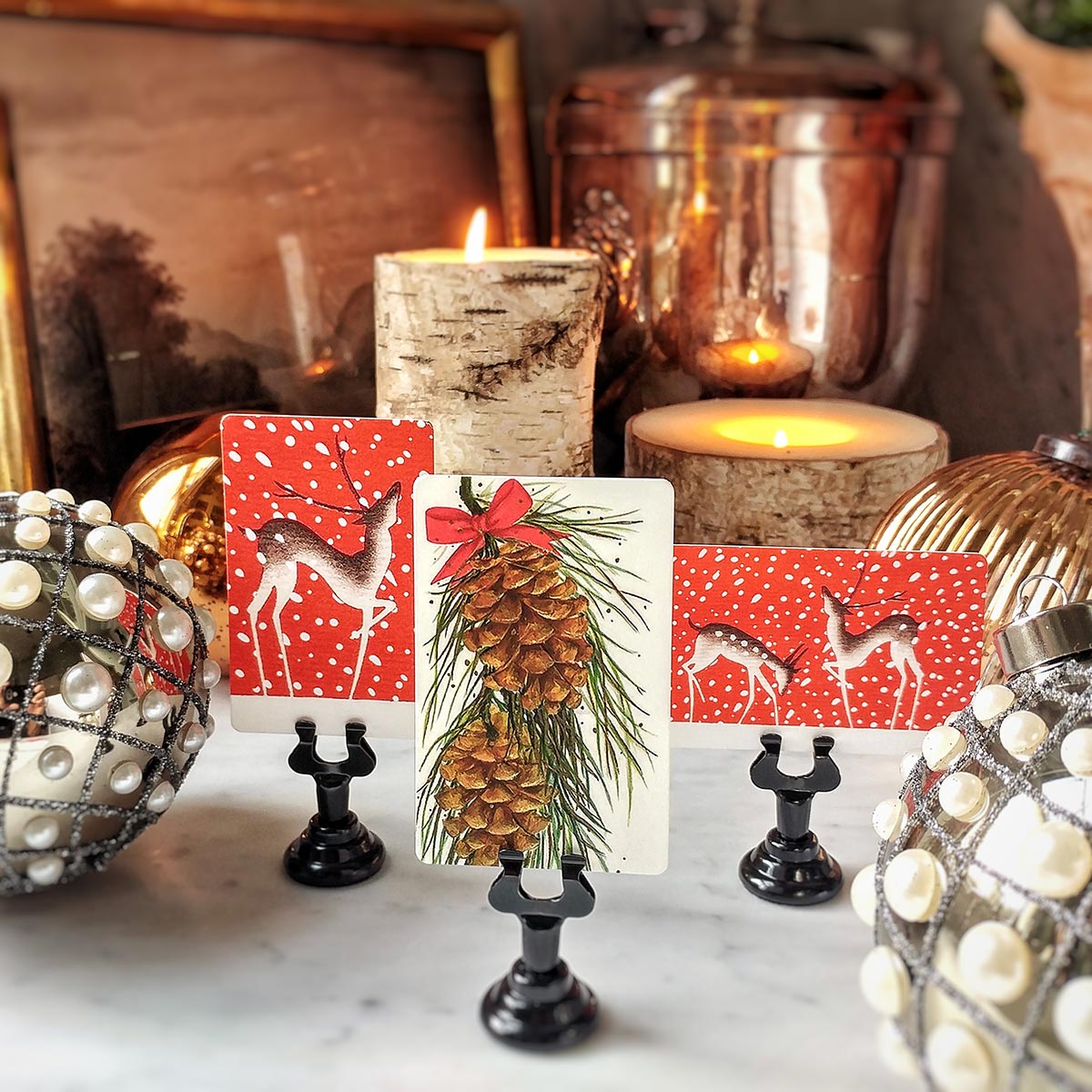 Coulter Pine Cones - Place Cards - Upright