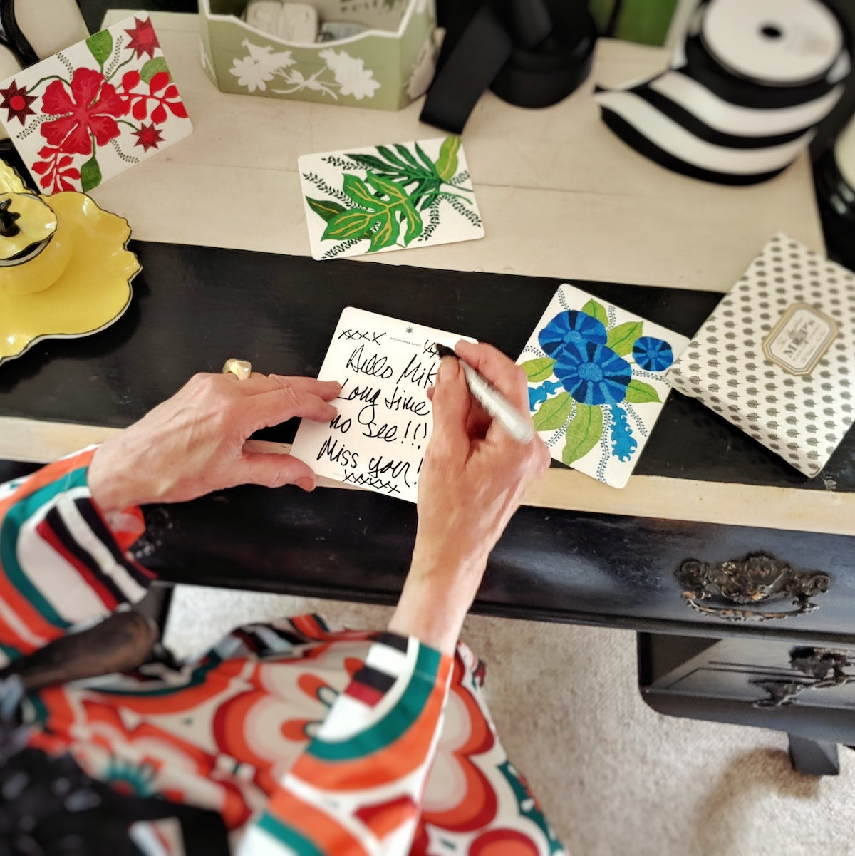 Marian McEvoy: Pack of 'Tropicalia VERDE' Note Cards