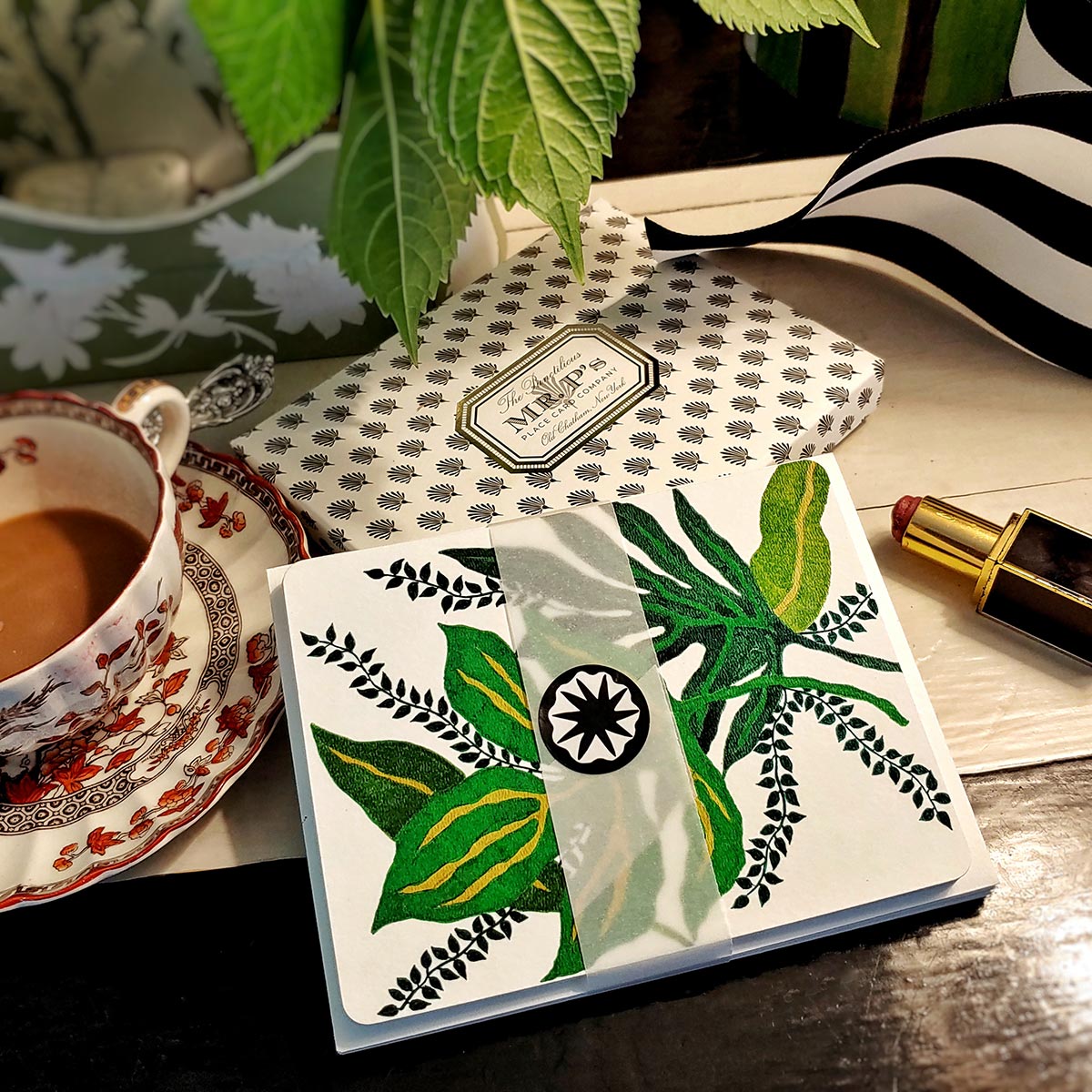 Marian McEvoy: Pack of 'Tropicalia VERDE' Note Cards