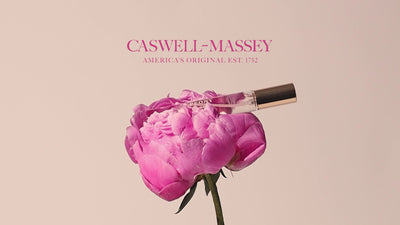 Caswell-Massey video featuring Peony perfume 7.5mL fragrance with pink peony flowers