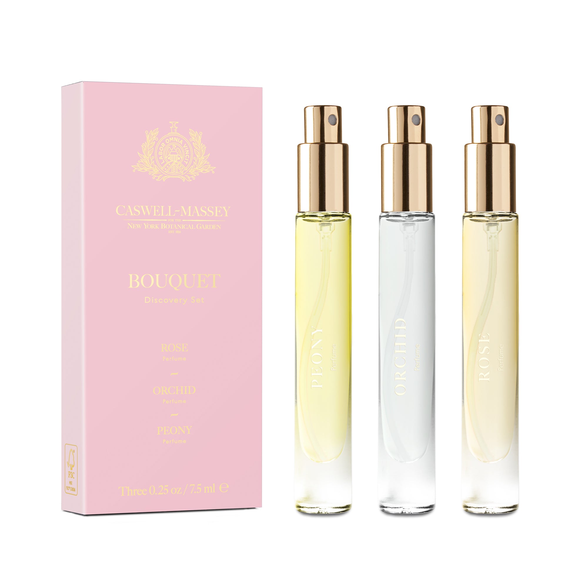 Caswell-Massey Bouquet Discovery Set Fragrance: featuring Rose, Peony, Orchid
