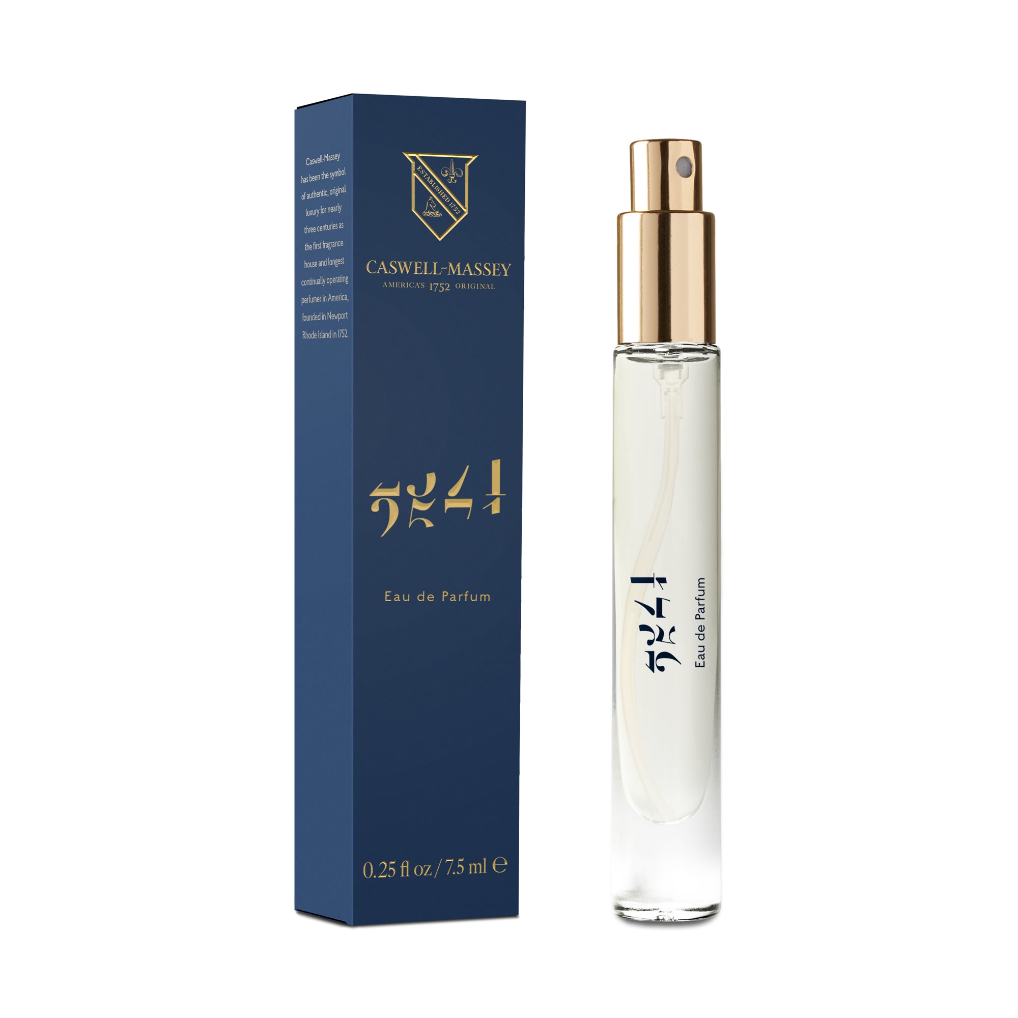 2571 EDP Fine Fragrance by Caswell-Massey 7.5mL Discovery-Size, shown next to navy blue box
