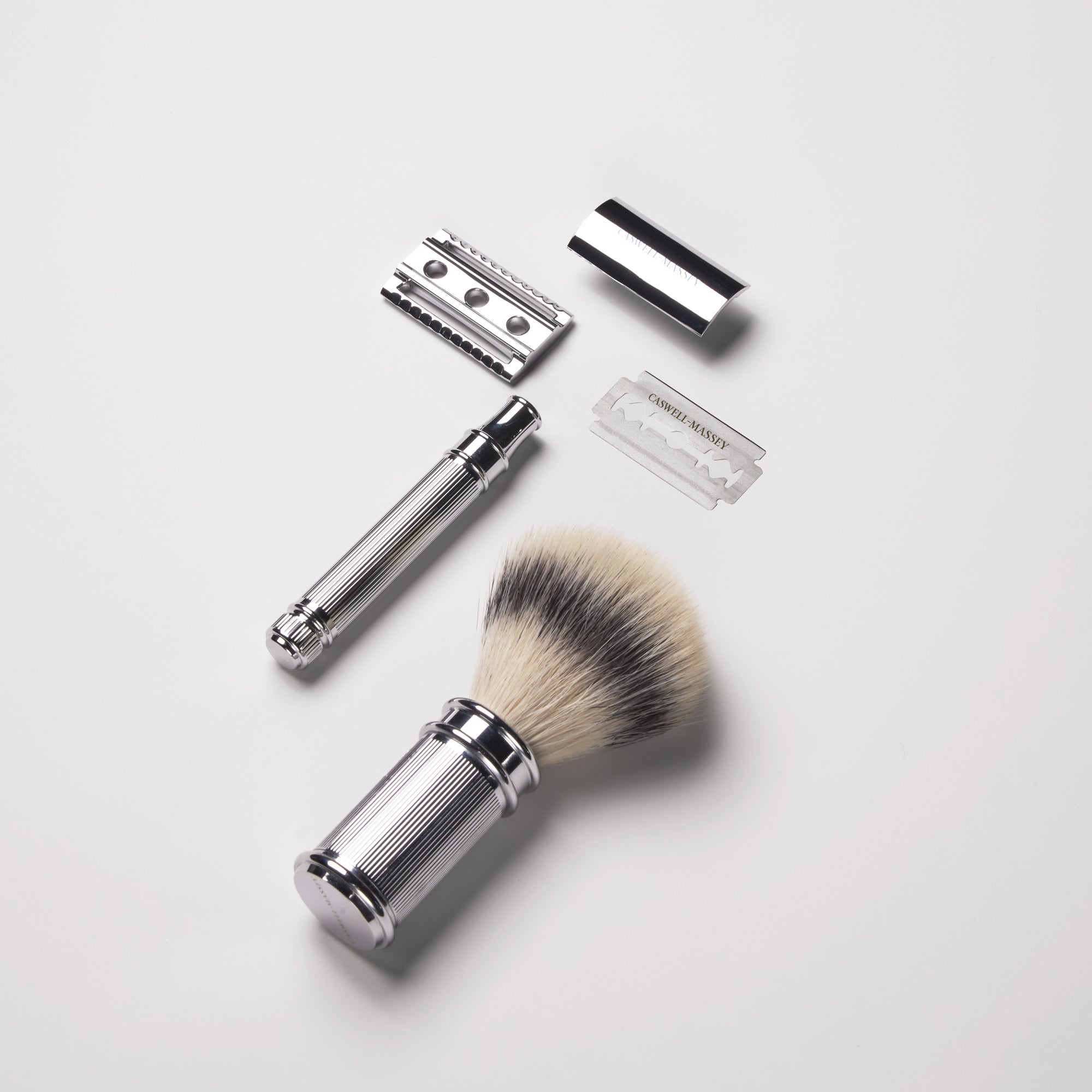 Caswell-Massey® Three Piece Chrome Shave Set