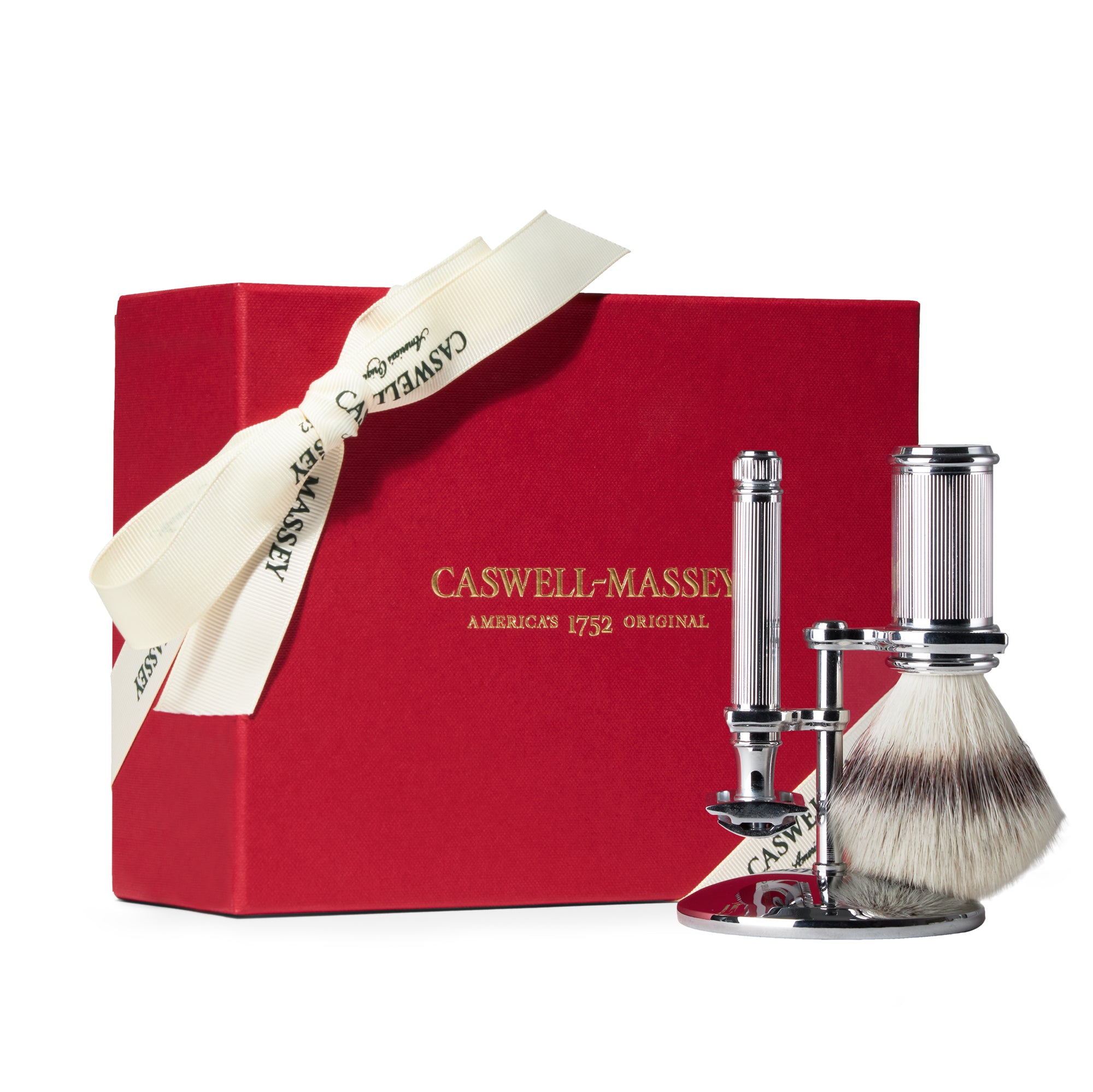 Caswell-Massey® Three Piece Chrome Shave Set