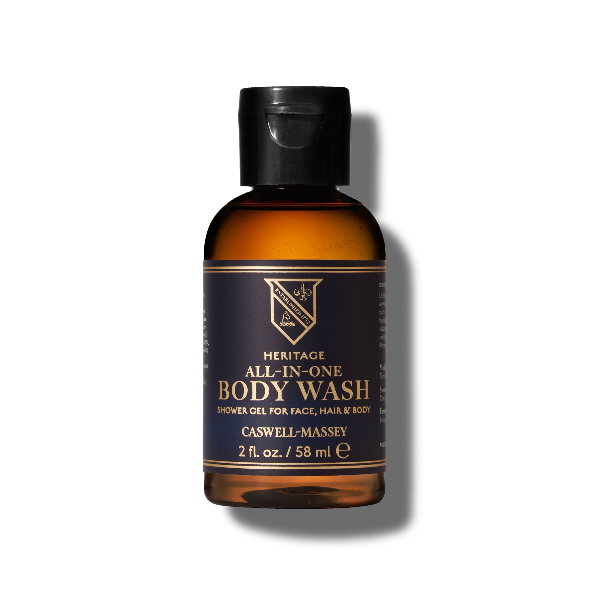Caswell-Massey Heritage All-in-One Body Wash, Shampoo, Beard Wash, Face Wash and More, 2oz