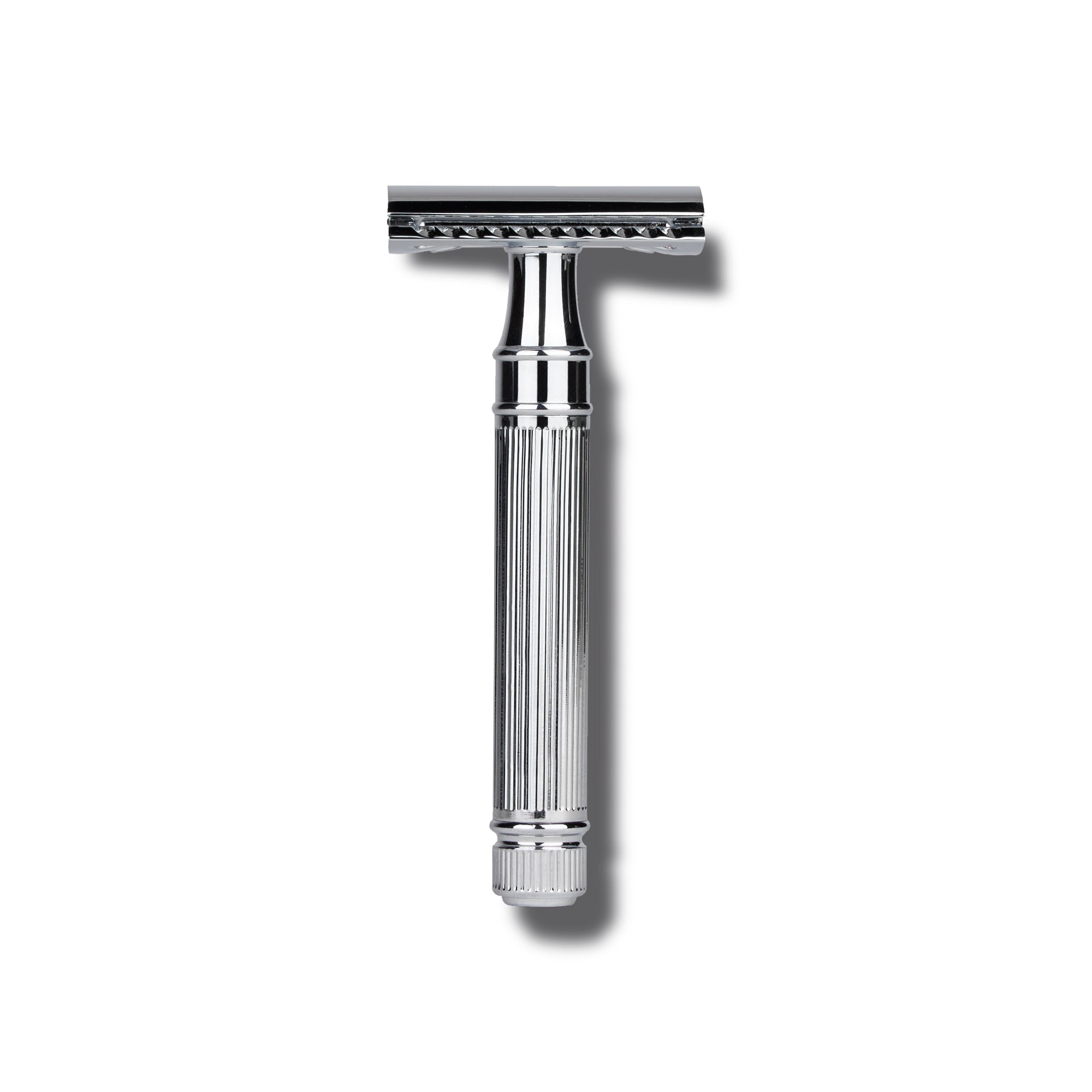 Caswell-Massey® Ribbed Chrome Double-Edged Razor