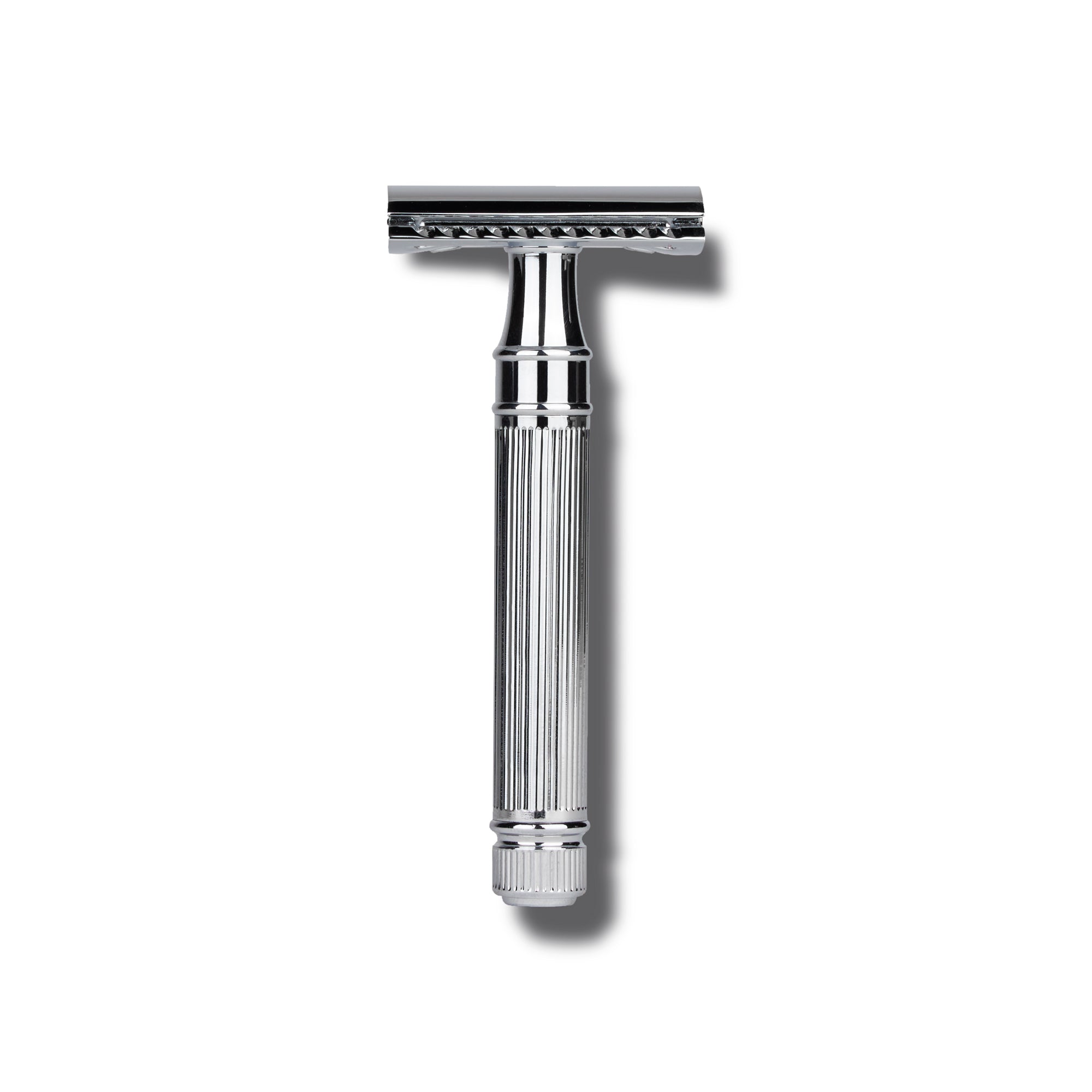 Ribbed Chrome Double-Edged Razor Mens Hard Goods Caswell-Massey®   