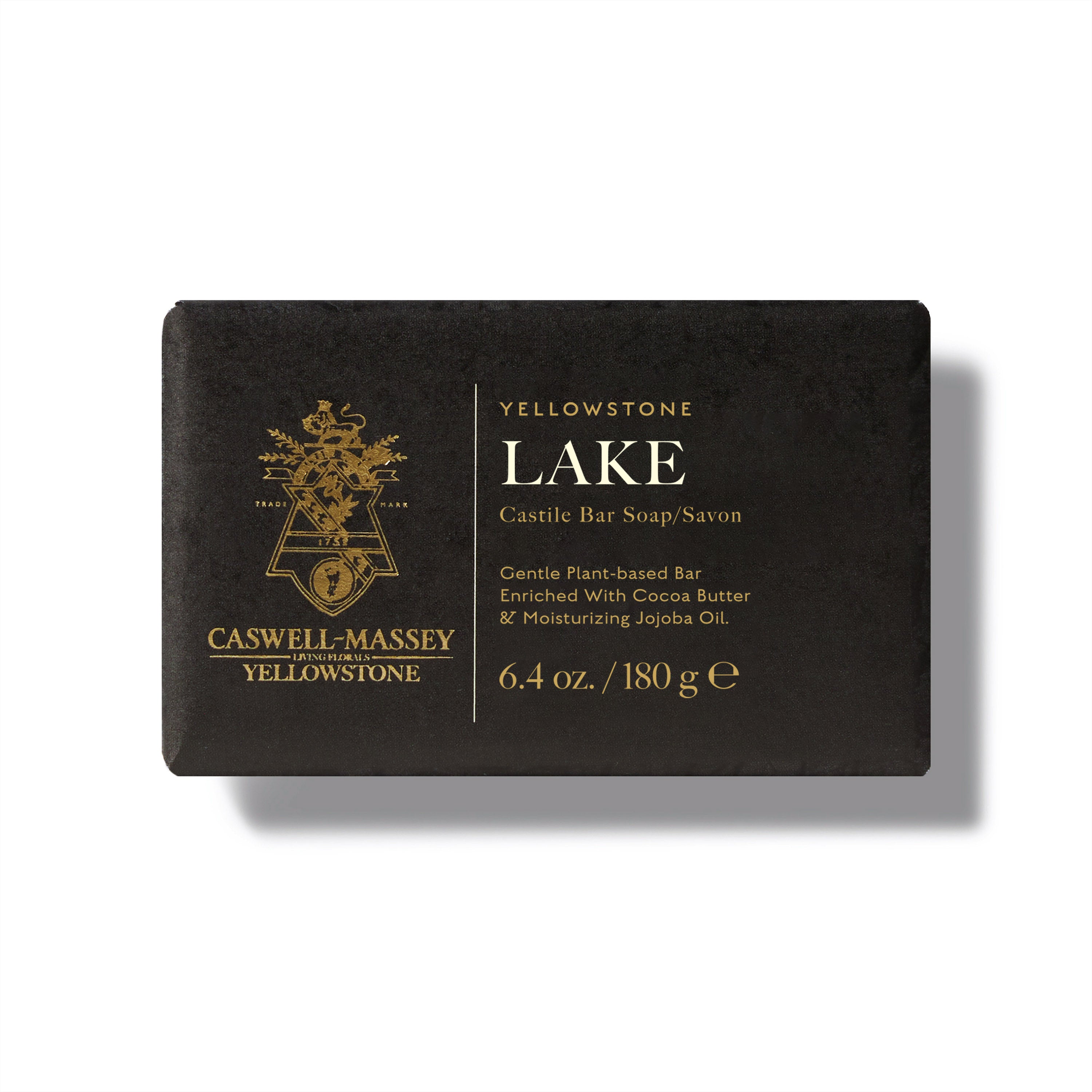 Caswell-Massey Yellowstone Lake Bar Soap shown with paper packaging
