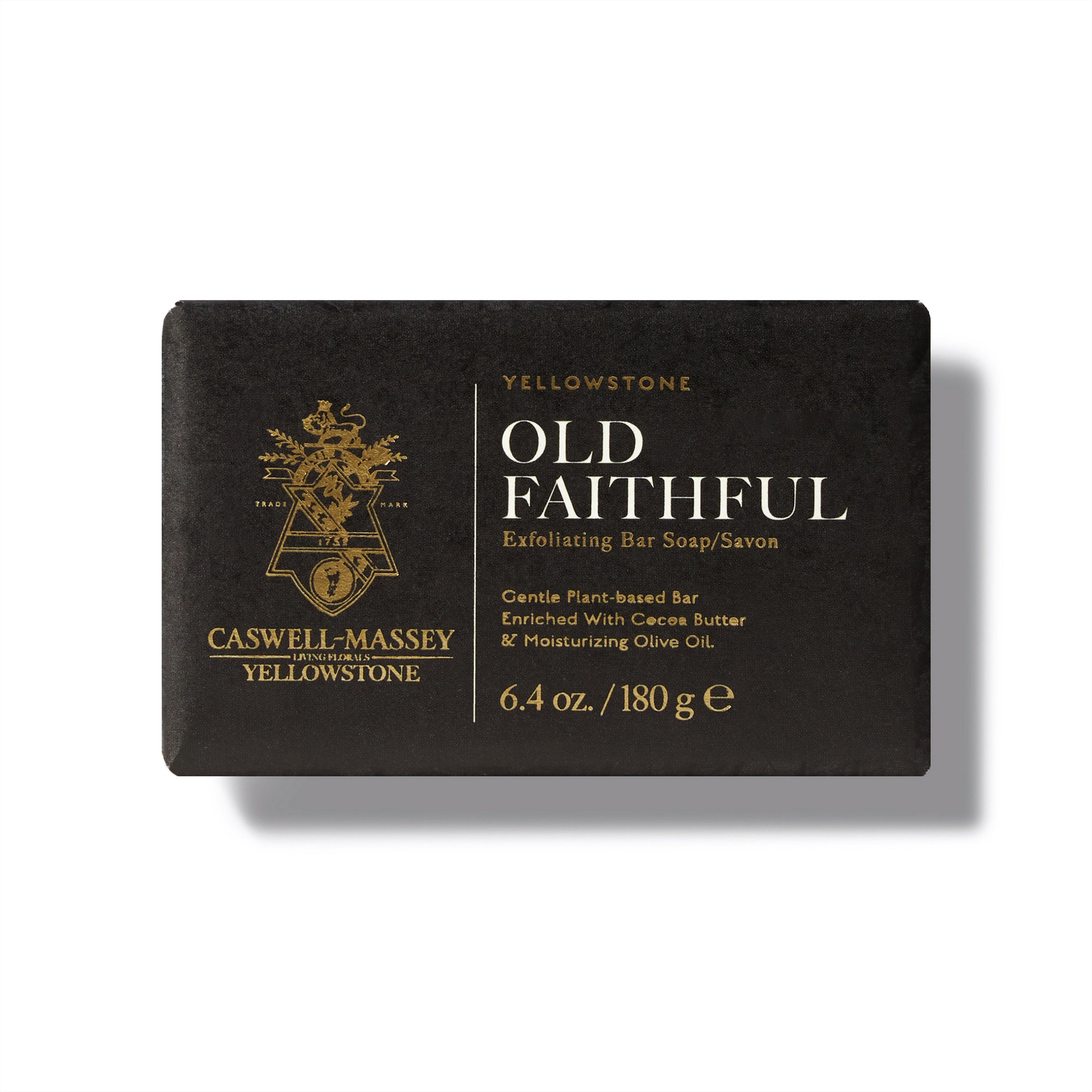 Caswell-Massey® Yellowstone Old Faithful Bar Soap shown with outer packaging